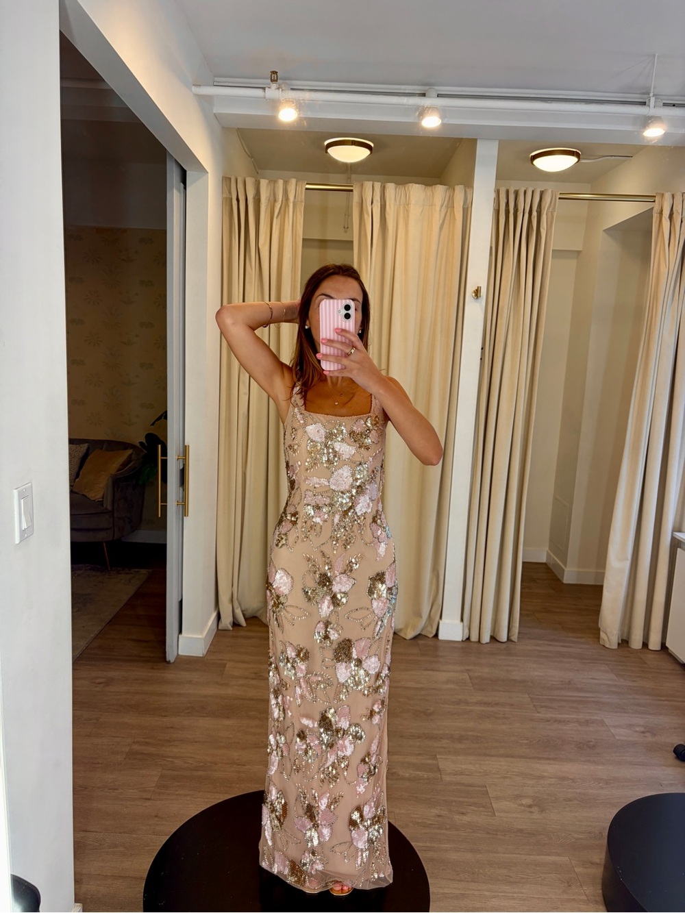 Aidan Mattox Embellished Maxi Dress